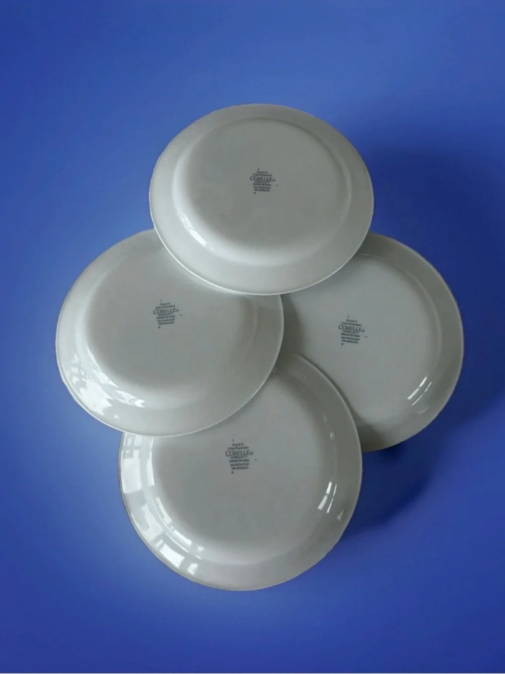 CORELLE COUNTRY MORNING 7 & 1/4 INCH DESSERT PLATES Set Of 4 Mint!